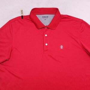 IZOD Short Sleeve Pullover Polo Shirt Adult Mens Size Large L Red